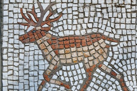 Artistic deer mosaic photo