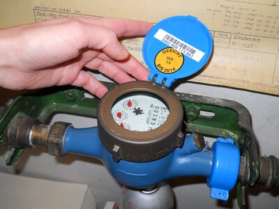 Water meter reader water retrieve water clock photo