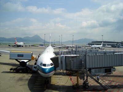 Cathay pacific boeing plane