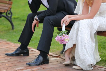 Wedding Dress suit heels photo