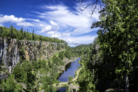 Scenic view under skies at Eagle Canyon, Ontario