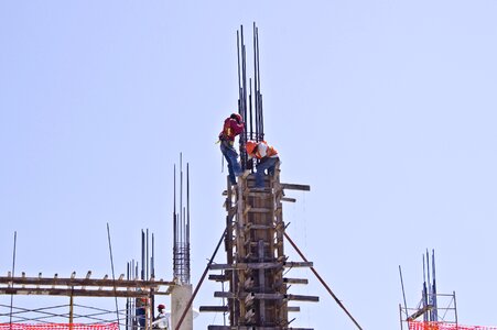 Workers mason construction photo
