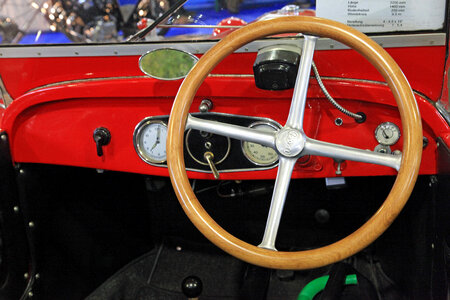 Vintage Car Steering Wheel photo