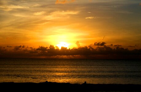 Asian beach sunset photo