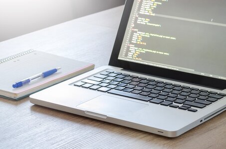 MacBook CSS Code Web Design Desk photo
