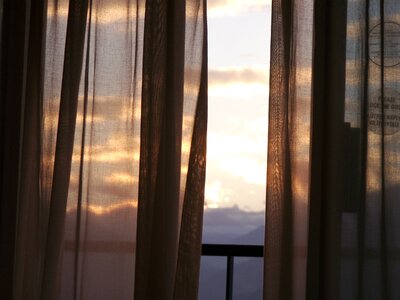 Hotel window window curtains photo