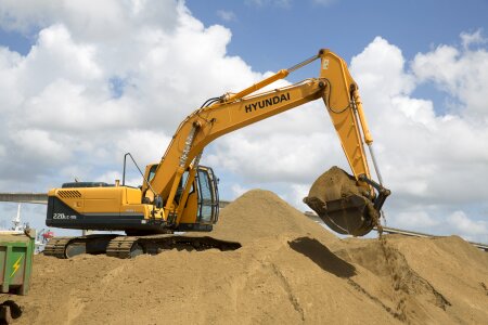 Sand digger construction site