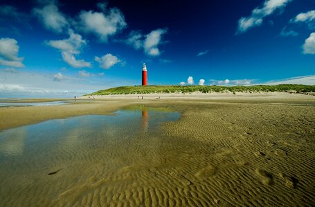 Lighthouse Blue Sky And Beach Pools photo