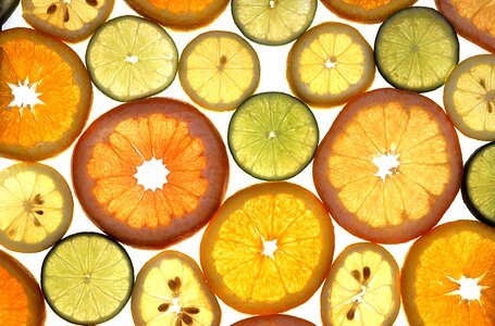 Lemons discs sliced