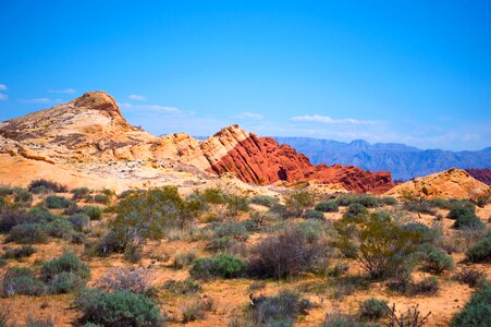Desert valley of the fire red rocks photo