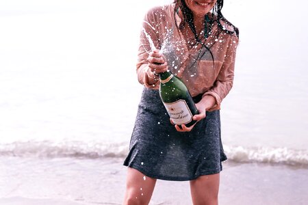Beach Party With Champagne photo