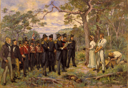 The founding of Perth in 1829 in Australia photo