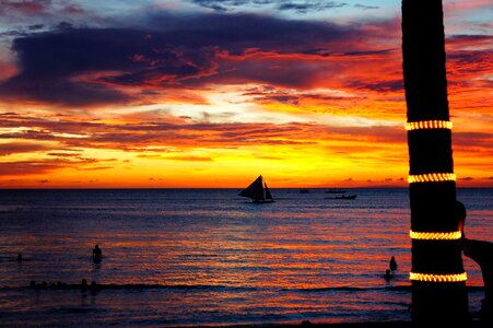 Boracay beach sea sunset photo