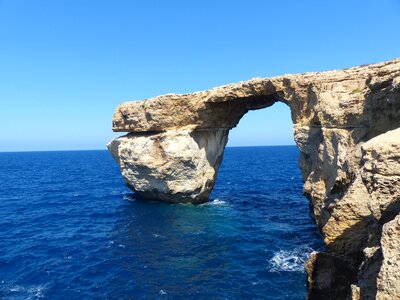 Malta gozo rock formation photo