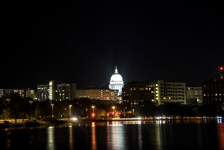 Madison Skyline at Night city