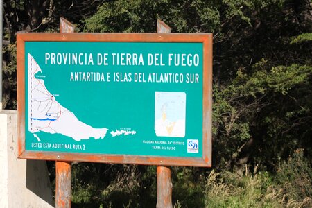 Sign of Tierra del Fuego National Park photo