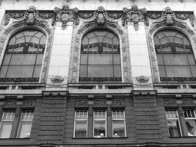Black And White facade building photo