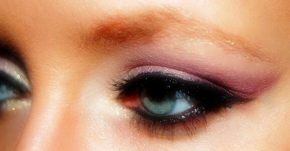 Eye shadow make up mascara photo