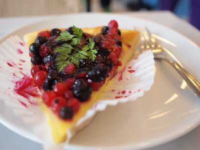 Dessert tart raspberry