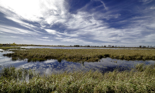 Afternoon Landscapes with clouds in the sky at Crex Meadows photo