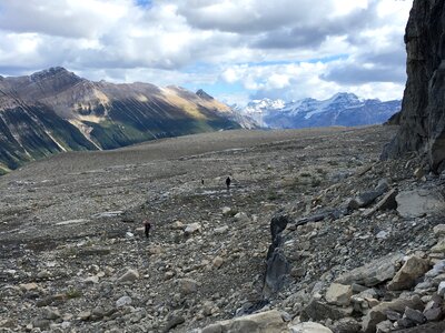 Canadian Rocky Mountains and the Saskatchewan Glacier photo