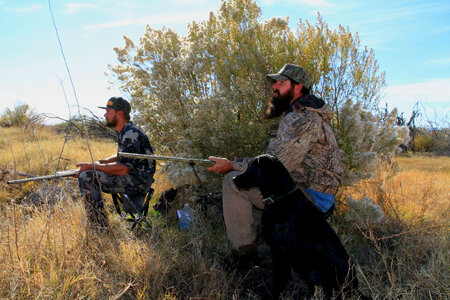 Duck hunters with dog-1