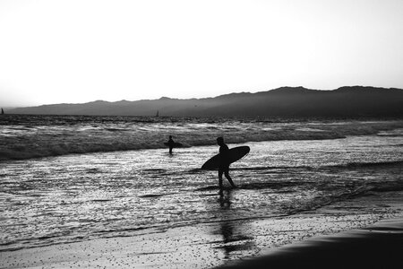 Sillhouette surfer people photo