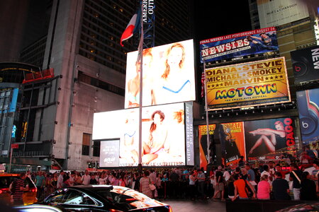 Times Square Broadway Theaters and LED signs photo