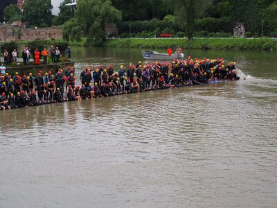 Track and field athletes athletes triathlon photo