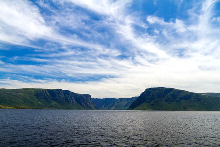 Pond with sky and clouds landscape photo