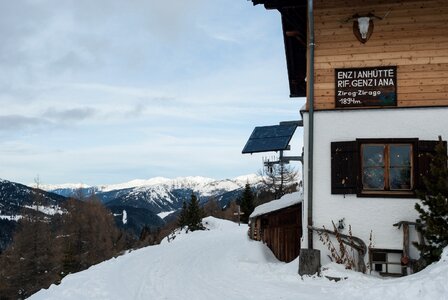 Gentian Lodge near the Brenner Pass in the winter photo
