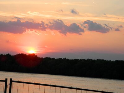 Sunset View on Danube River photo