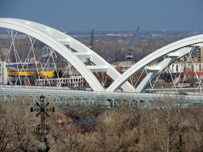 River bridge structure photo