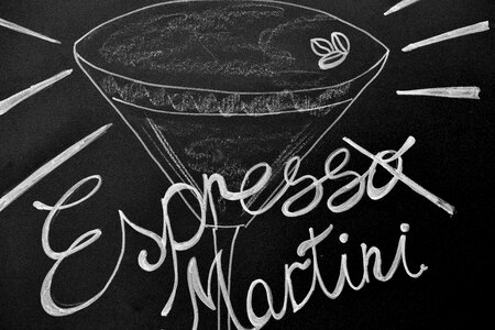 Black And White drawing chalk drink photo