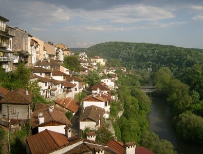 city view with old houses Veliko Turnovo Bulgaria photo