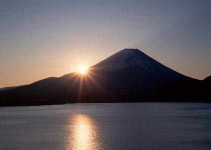 Sunrise and Mt.Fuji in Japan photo