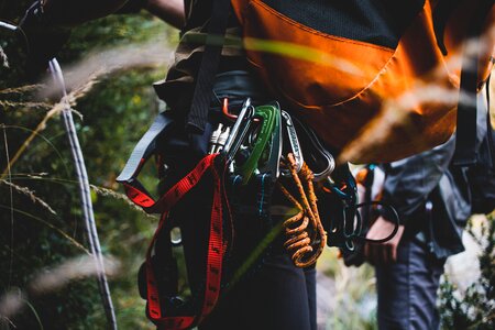 Climbers Backpack Carabiners photo