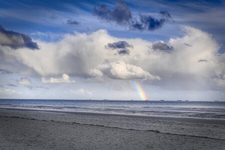 Stunning rainbow view over the sea photo