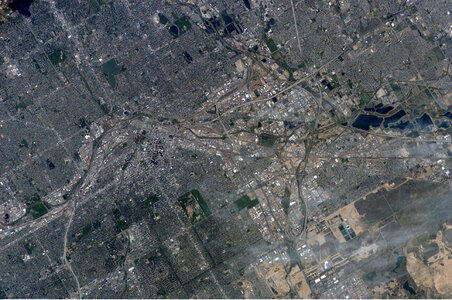 Photograph of Denver from Space in Colorado photo