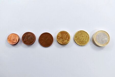 Brass coins copper photo