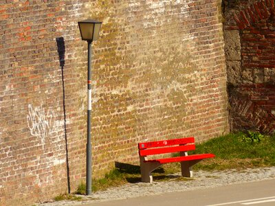 Bench break sunny photo