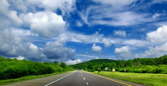 Asphalt car cloud photo