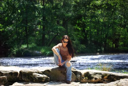 Water rocks female