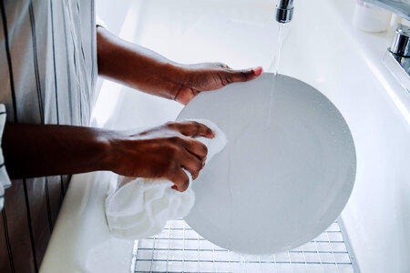 Woman in kitchen photo