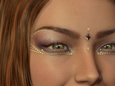 Eye beauty face jewelry