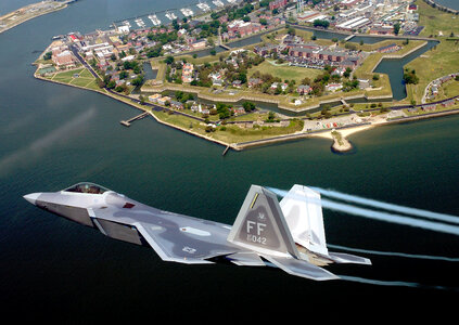 F-22A Raptor Flying Over Fort Monroe photo
