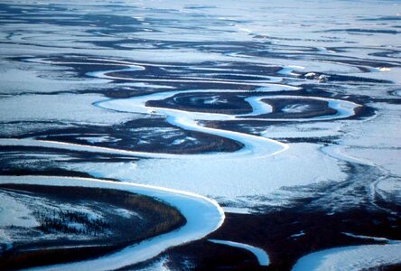 Perspective river winter