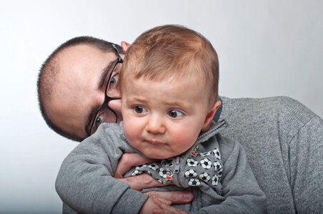 Children portrait dad photo