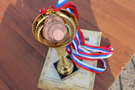 Cup medal diploma