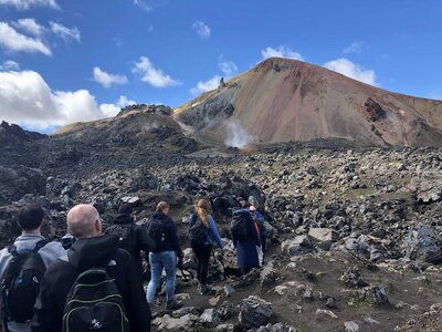 Crowd group mountain climber photo